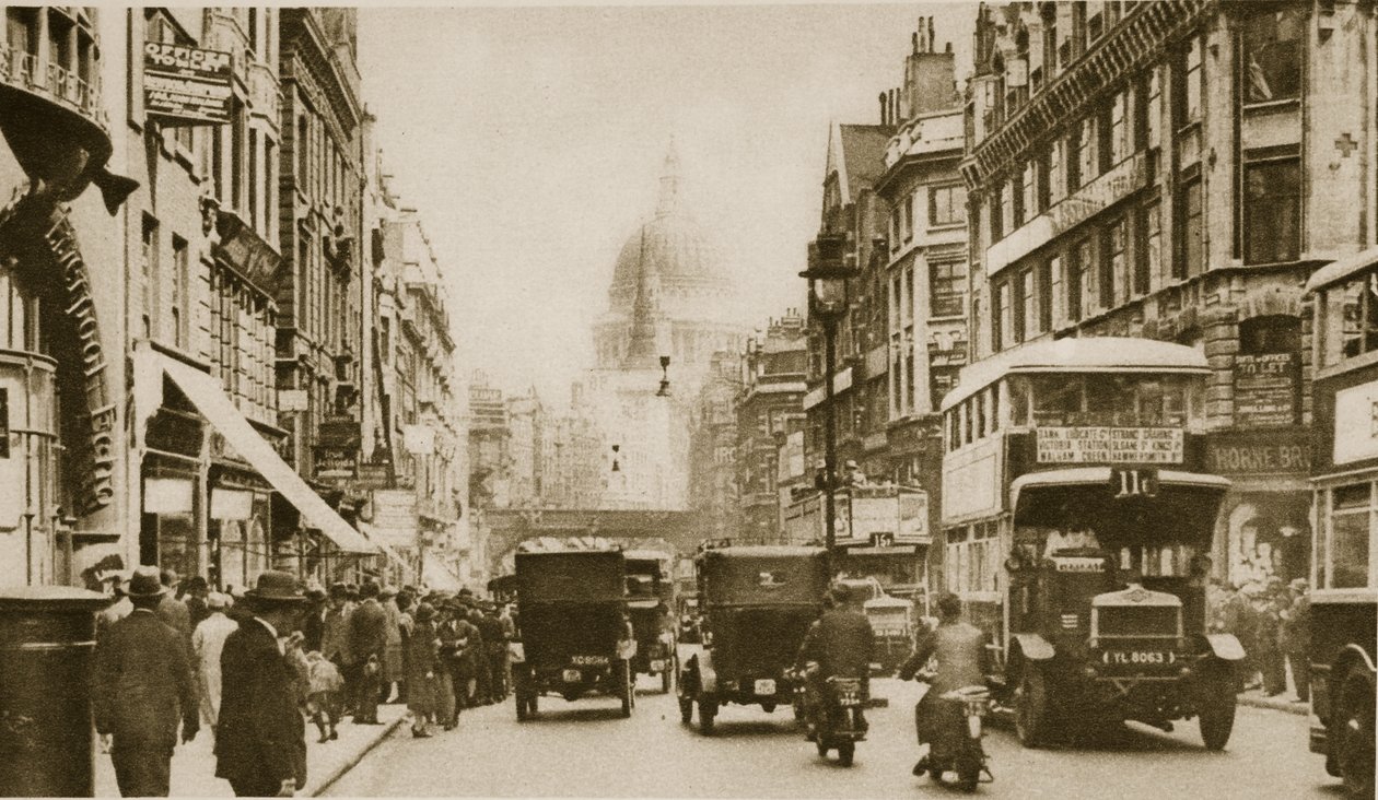 Fleet Street in 1926 door English Photographer