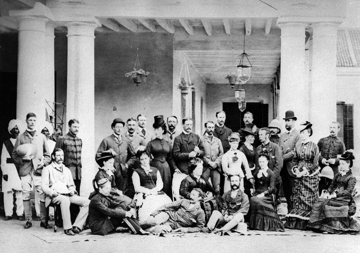 Groep Europeanen in Koloniaal India, c.1870s door English Photographer