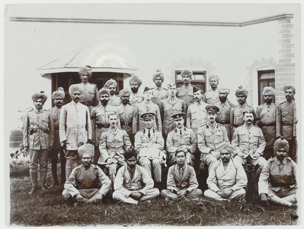 Groep soldaten, 1914-15 door English Photographer