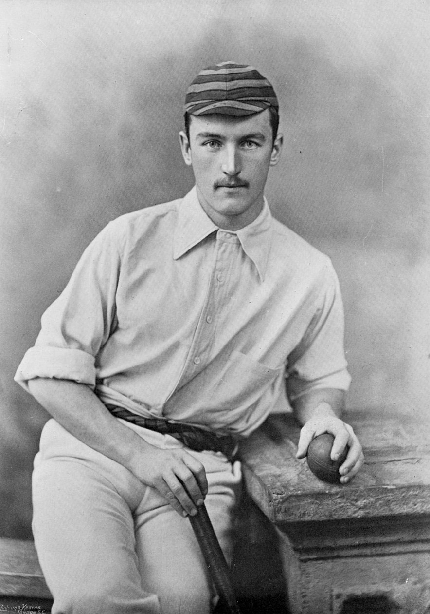 J.J. Ferris, uit Beroemde Cricketspelers en Cricketvelden, gepubliceerd door Hudson en Kearns, 1895 door English Photographer