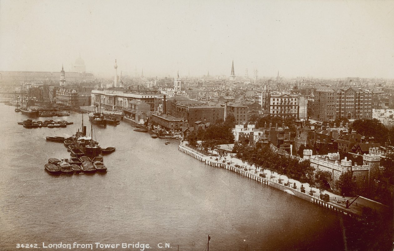 Londen vanaf Londen Brug door English Photographer