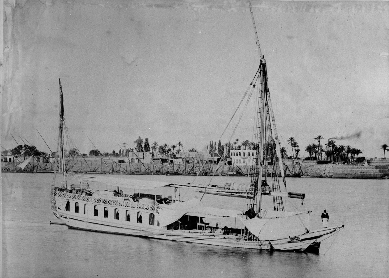 Nijlboot, ca. 1880-3 door English Photographer