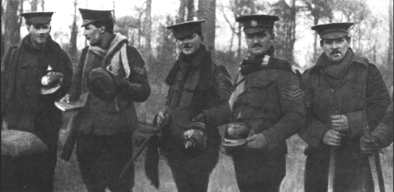 De Kerstmis wapenstilstand van 1914, gepubliceerd 1915 door English Photographer
