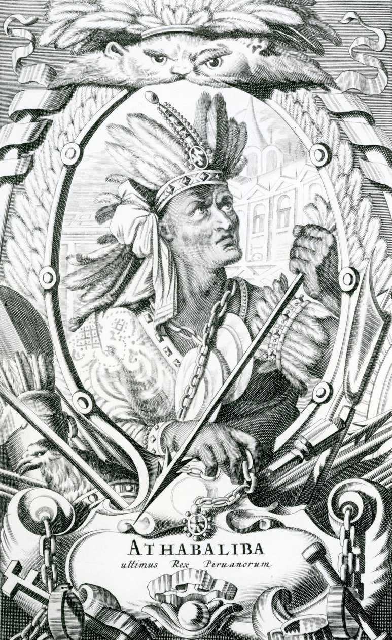 Atabalipa, koning van Peru (1497-1533) door English School