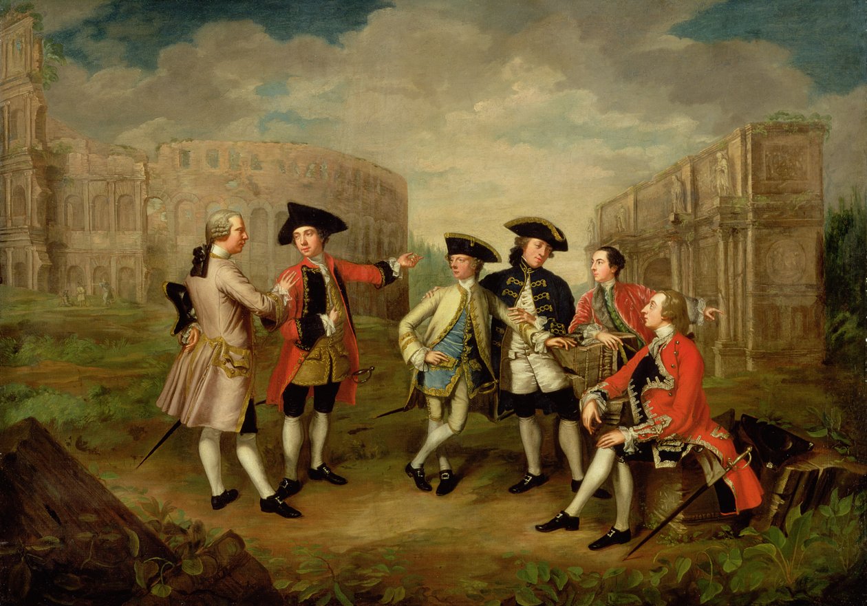 Britse heer in Rome, ca. 1750 door English School