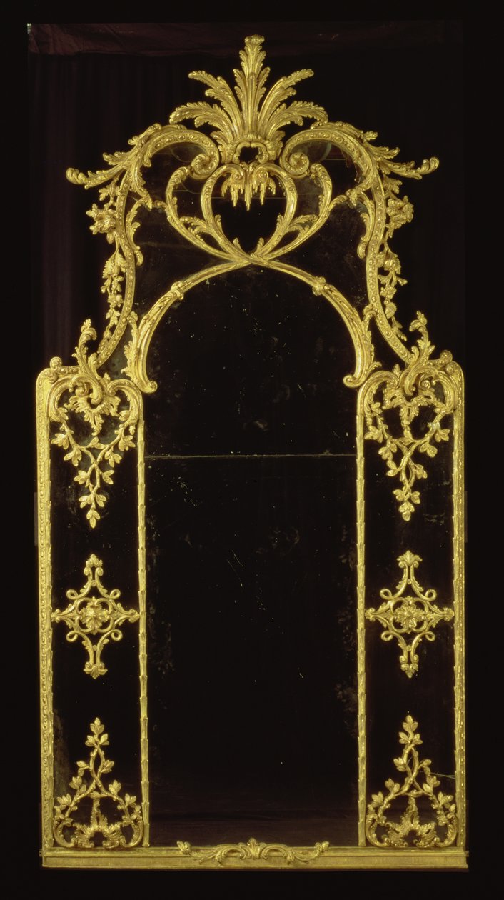 Chippendale spiegel, ca.1750 door English School