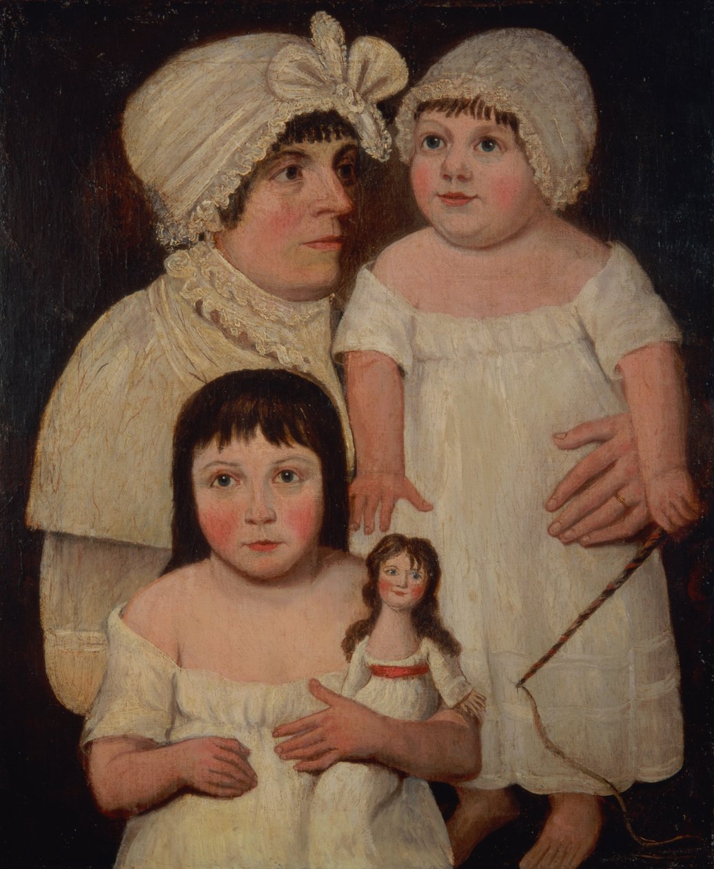 Familiegroep, c.1810 door English School