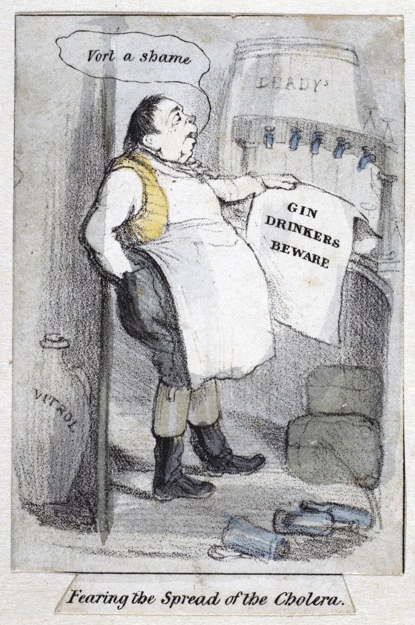 Vrees voor de verspreiding van cholera, 1840-50 door English School