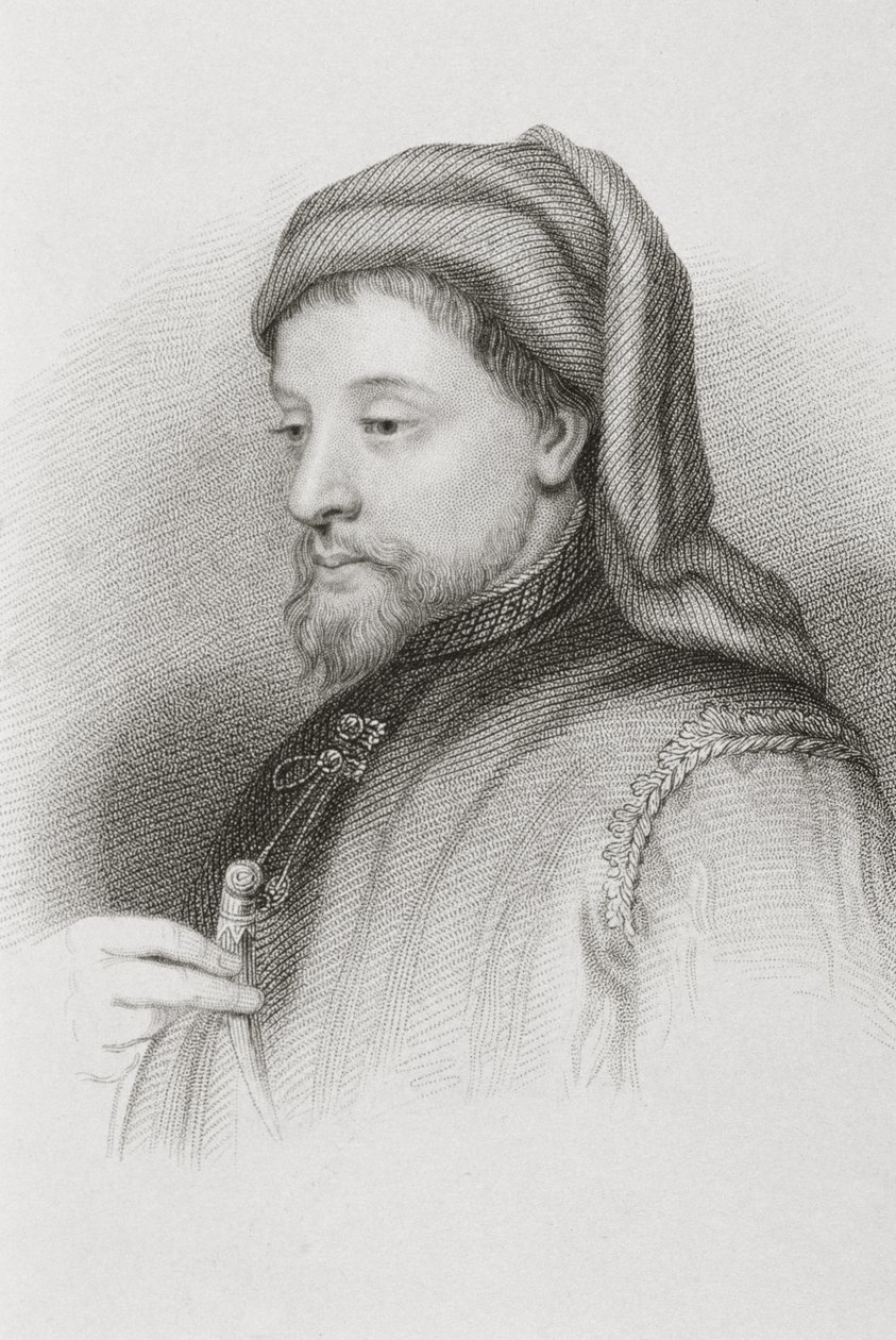 Geoffrey Chaucer (ca. 1342-1400) door English School