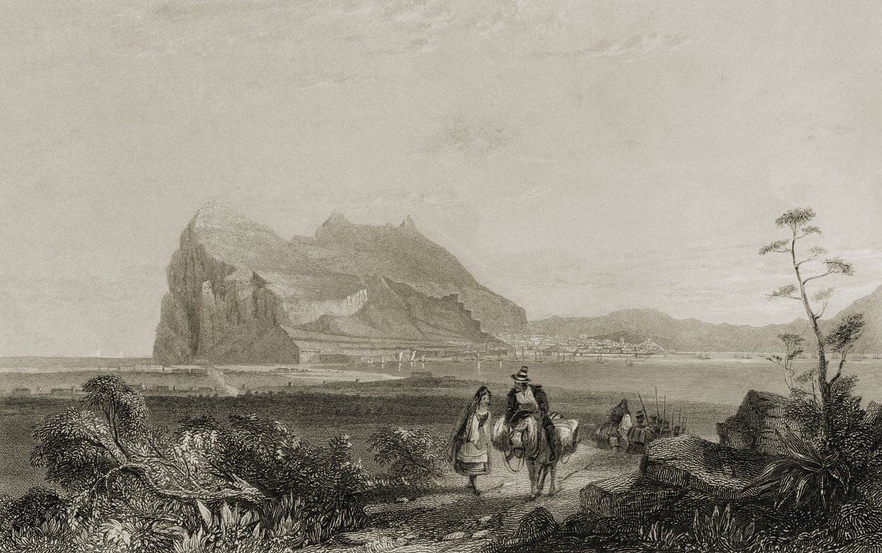 Gibraltar vanaf de Lower Signal Tower door English School