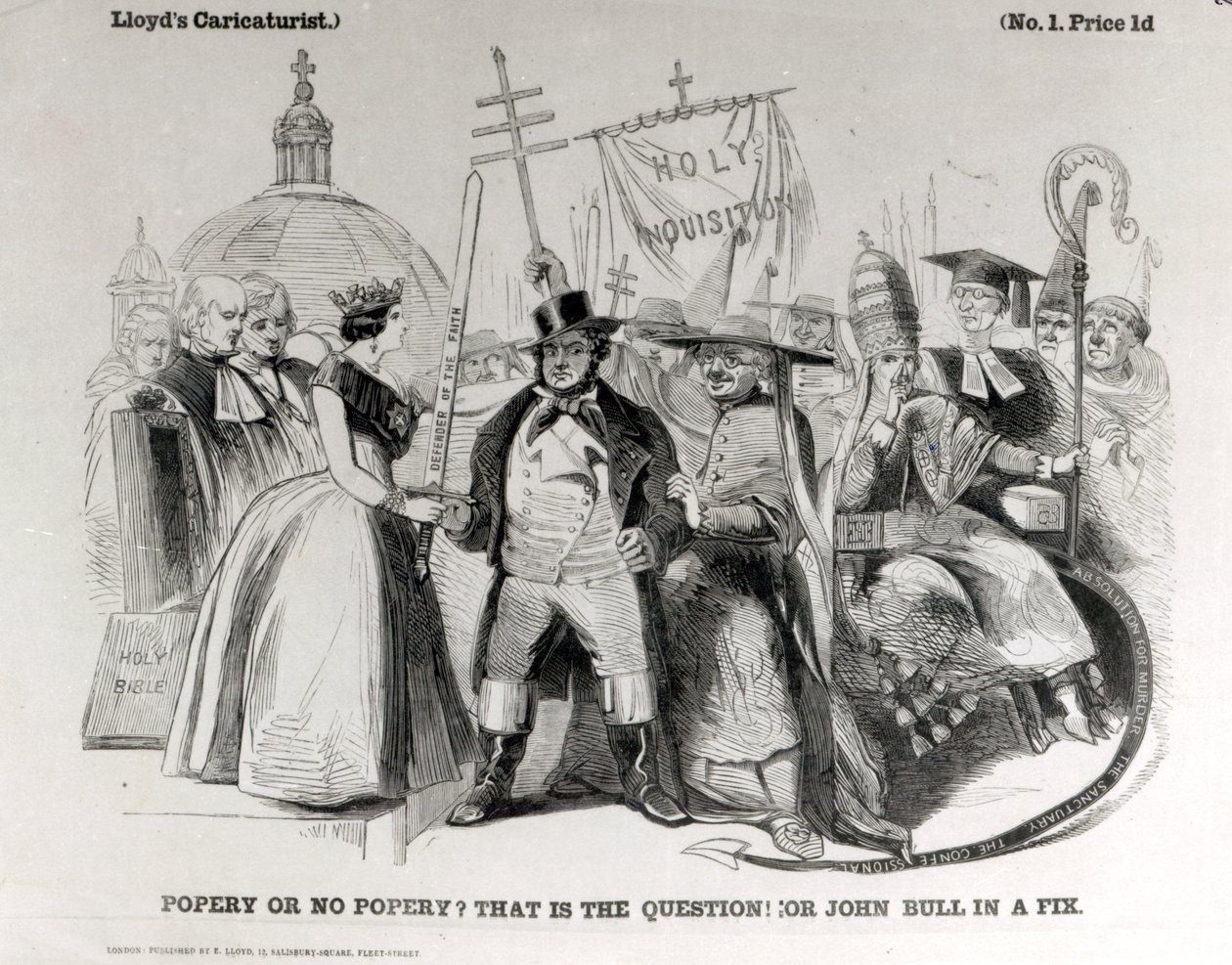 Popery of geen Popery 1850 door English School