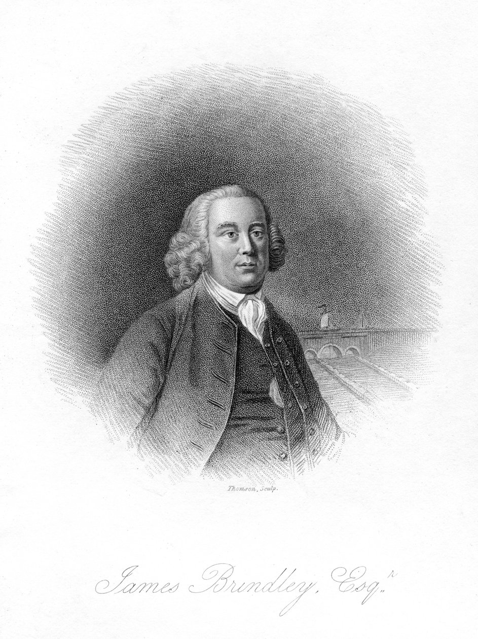 Portret van James Brindley door English School