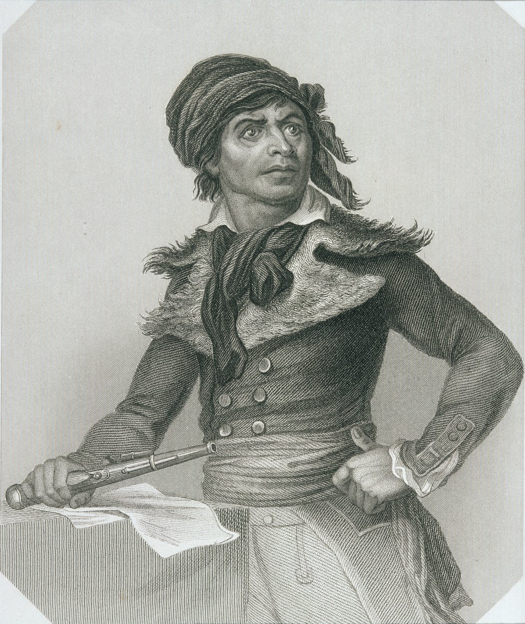 Portret van Jean-Paul Marat door English School