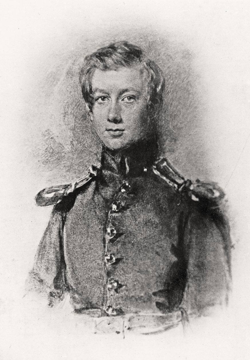 Portret van John Hanning Speke (1827-64) op 17-jarige leeftijd door English School