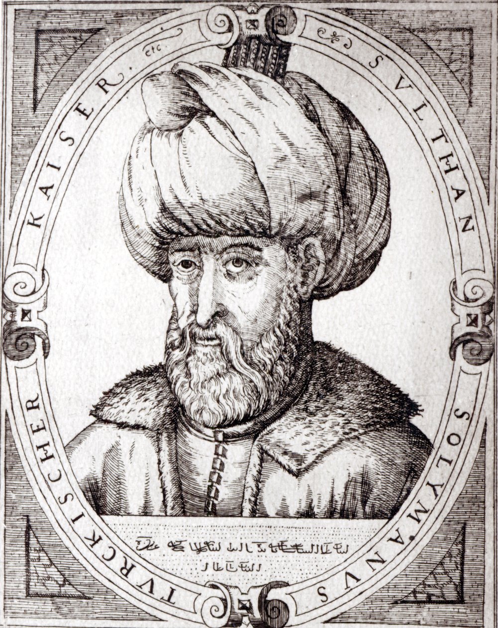 Portret van Suleiman de Grote door English School
