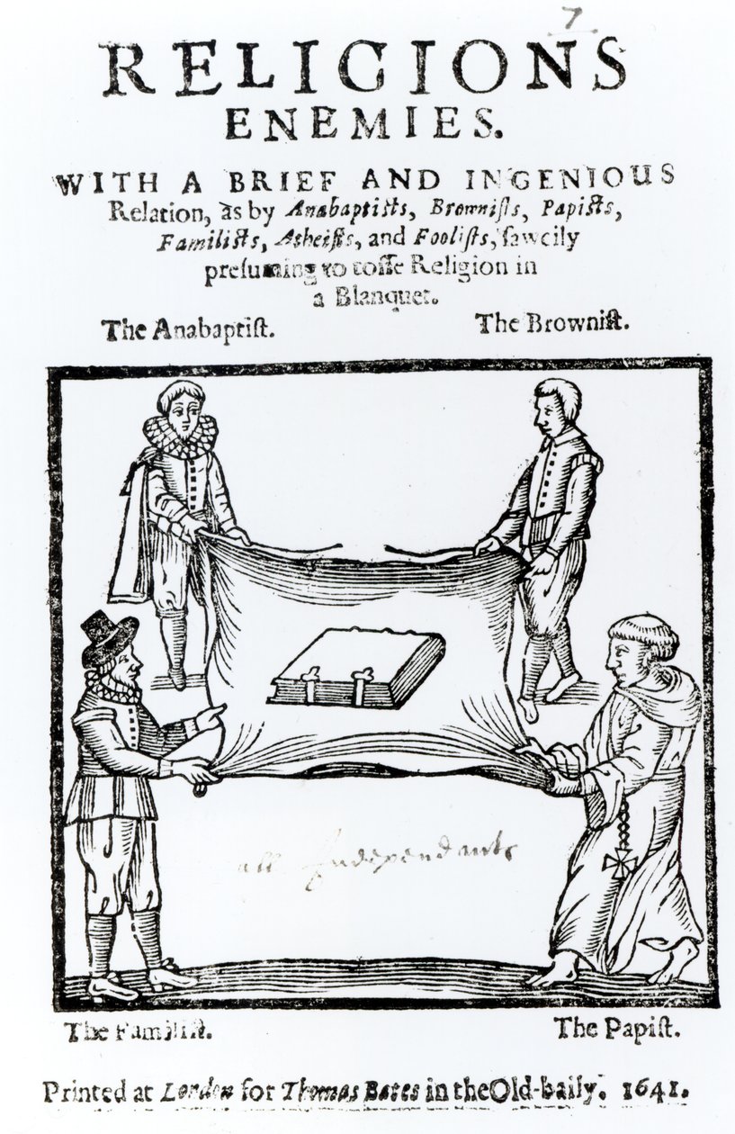 Religieuze vijanden, 1641 door English School