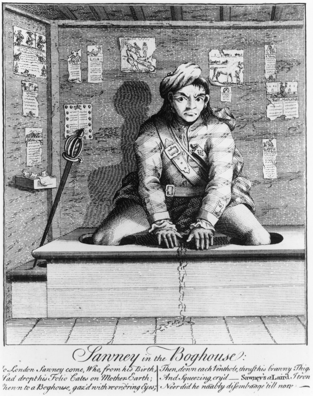 Sawney in het Boghouse door English School