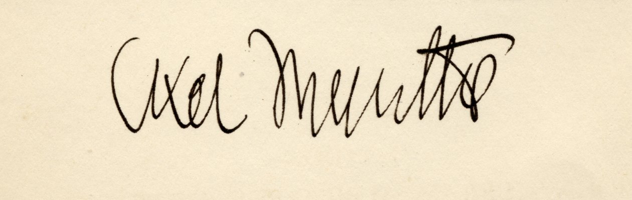 Handtekening van Axel Martin Fredrik Munthe, uit 