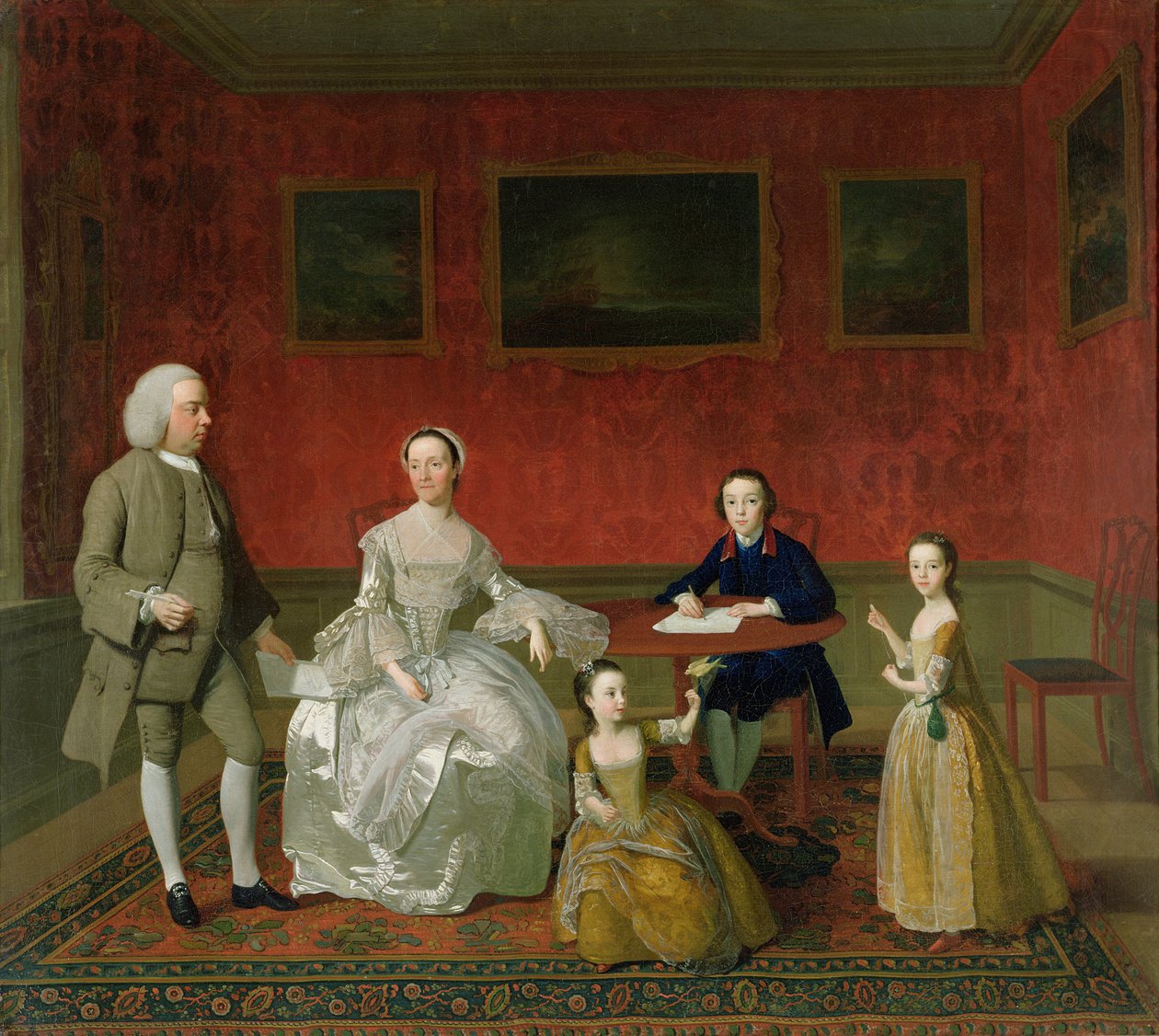 De Buckley-Boar Familie, c.1758-60 door English School