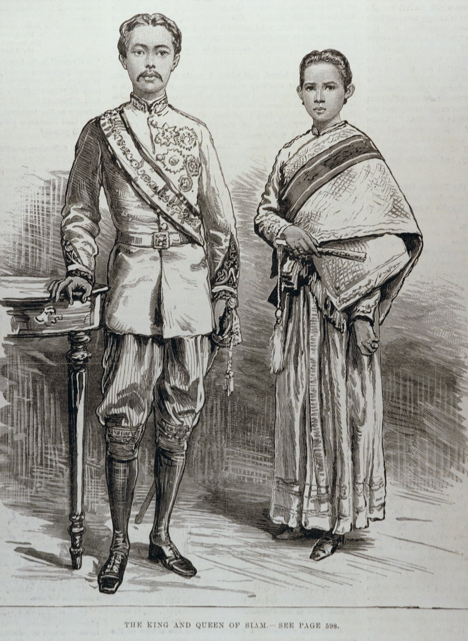 De Koning en Koningin van Siam, uit 