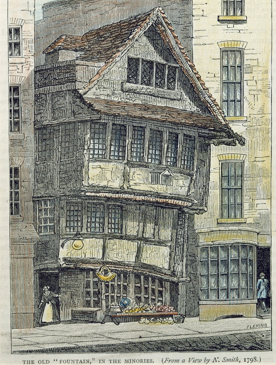 De oude fontein in de Minories door English School