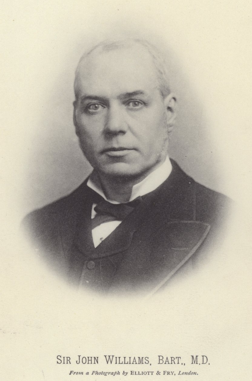 Sir John Williams, baronet, MD (z/w foto) door English Photographer