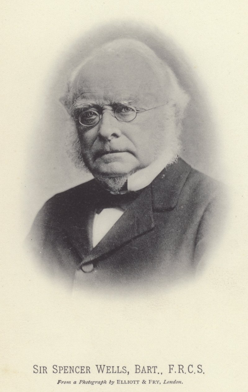 Sir Spencer Wells, baronet, FRCS (z/w foto) door English Photographer