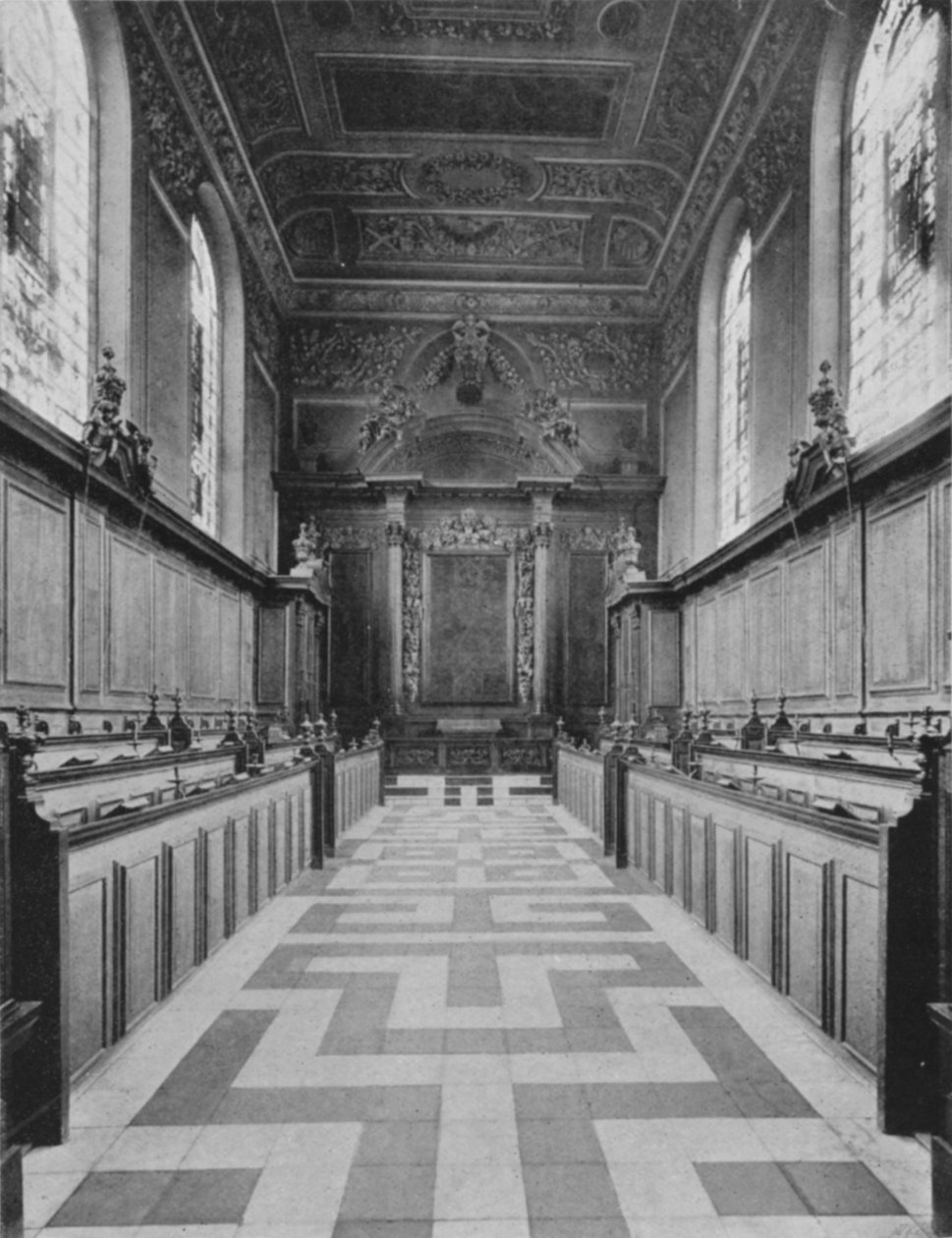 Trinity College Kapel (zwart-wit foto) door English Photographer