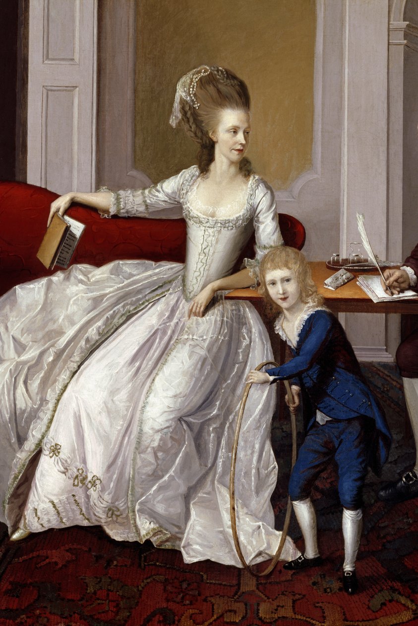 Een Moeder en Kind, c.1780 door English School