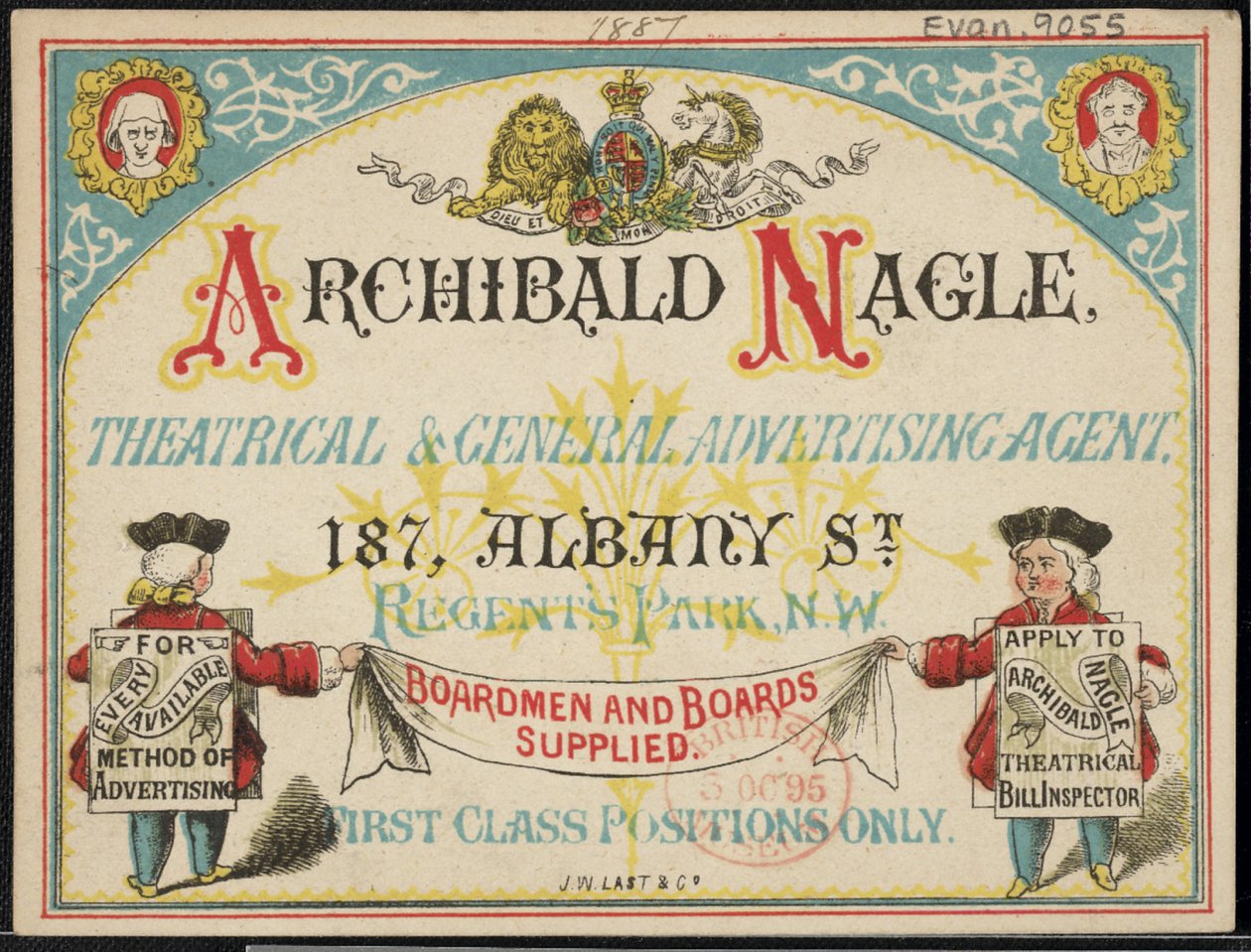 Advertentie voor Archibald Neagle, reclameagent door English School