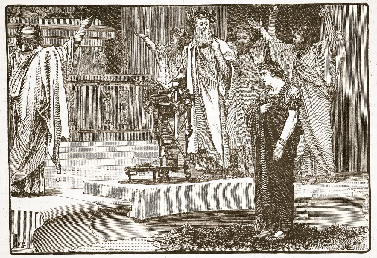 Alexander bij de Tempel van Jupiter Ammon door English School