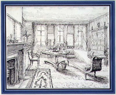 Een Engels Regency landhuis interieur door English School