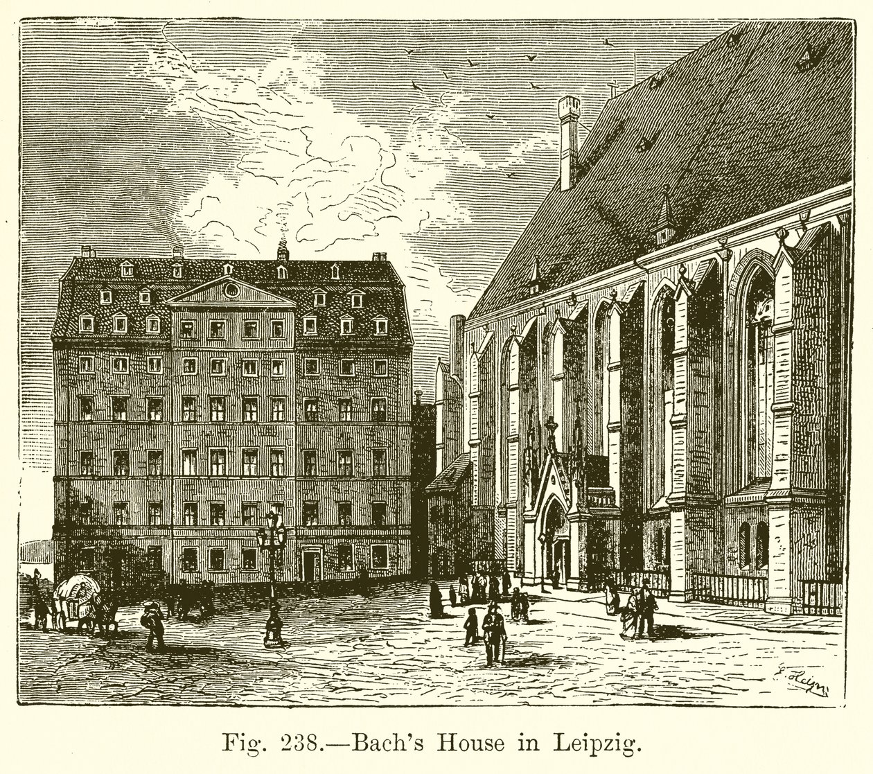 Bachs huis in Leipzig door English School