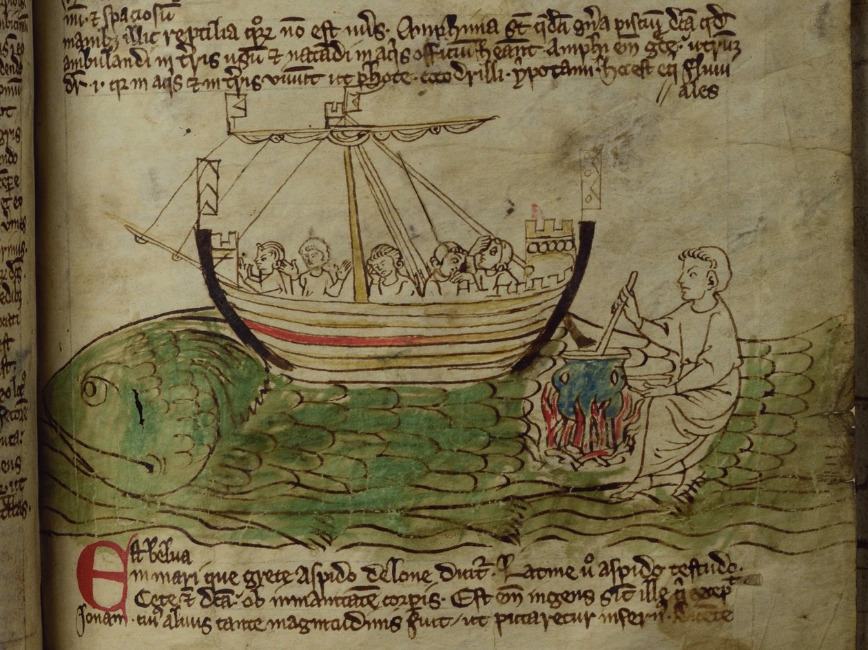 CCA-LitMs/D/10 fol. 30r Walvis, uit Bestiarium door English School