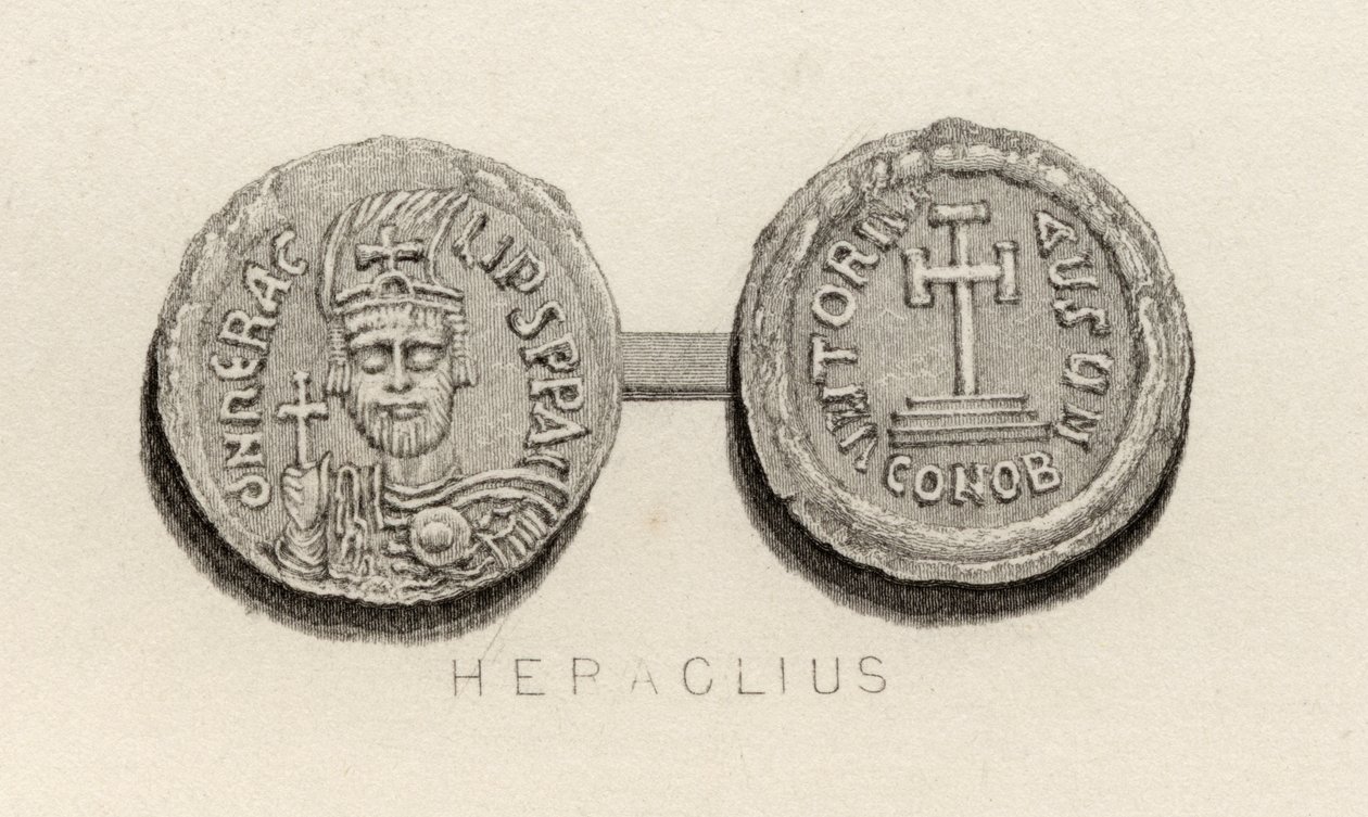 Munt uit de tijd van Heraclius door English School