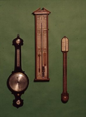 Collectie Victoriaanse barometers, ca. 1880 door English School