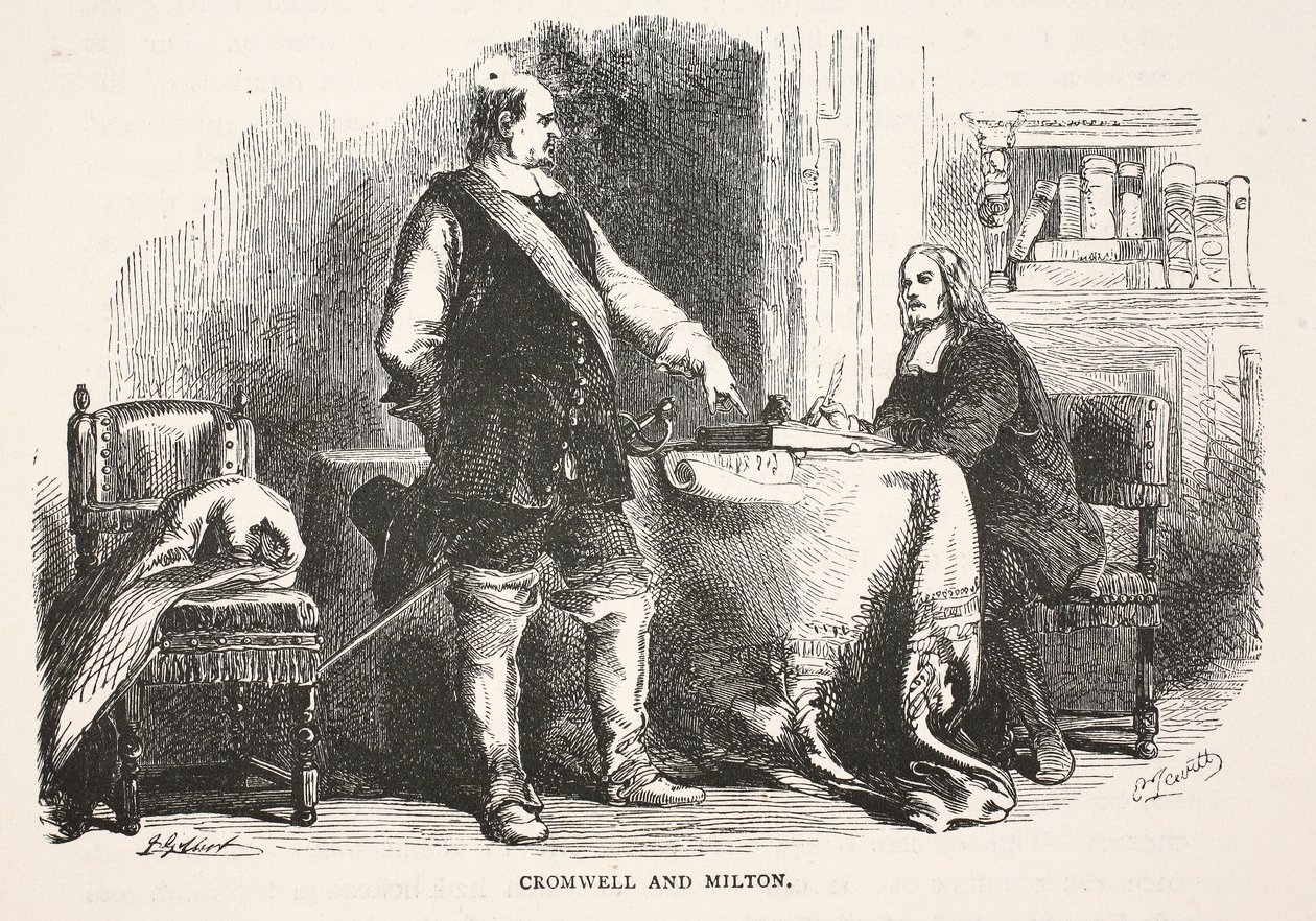 Cromwell en Milton door English School