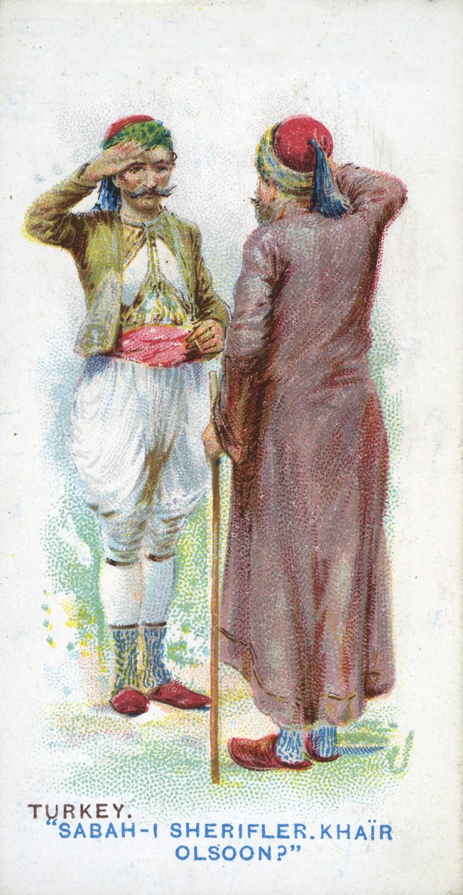 Gebruikelijke groet in Turkije, 1907 door English School