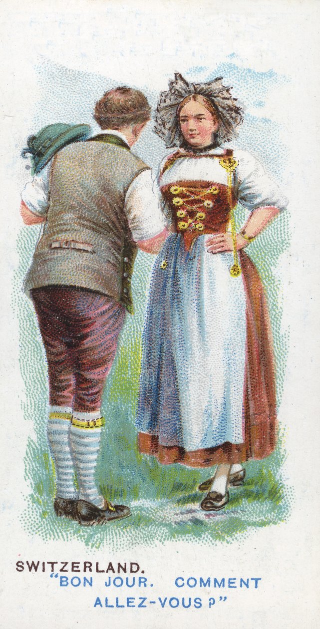 Gebruikelijke Groet in Zwitserland, 1907 door English School