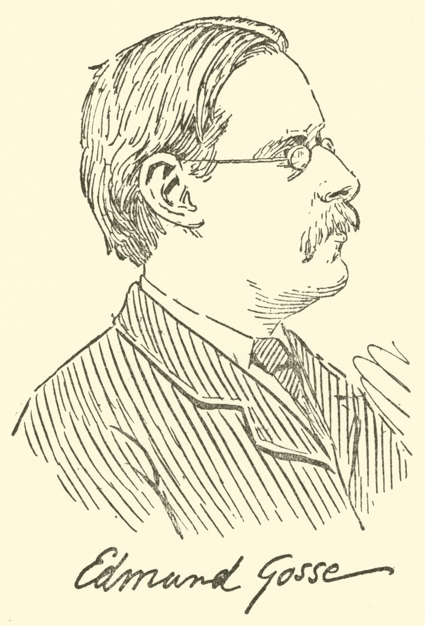 Edmund Gosse (gravure) door English School
