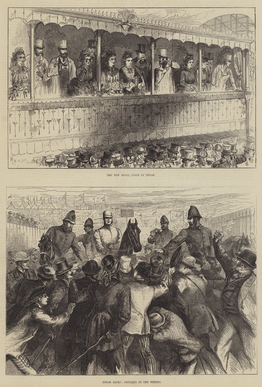 Epsom Races (gravure) door English School