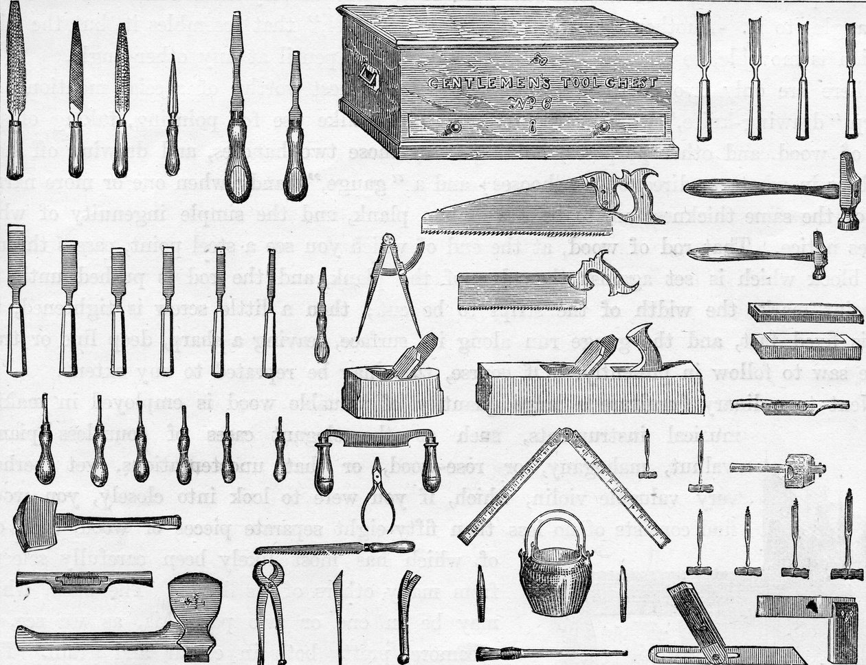 Gereedschapskist van de heer no.6, 19e eeuw door English School