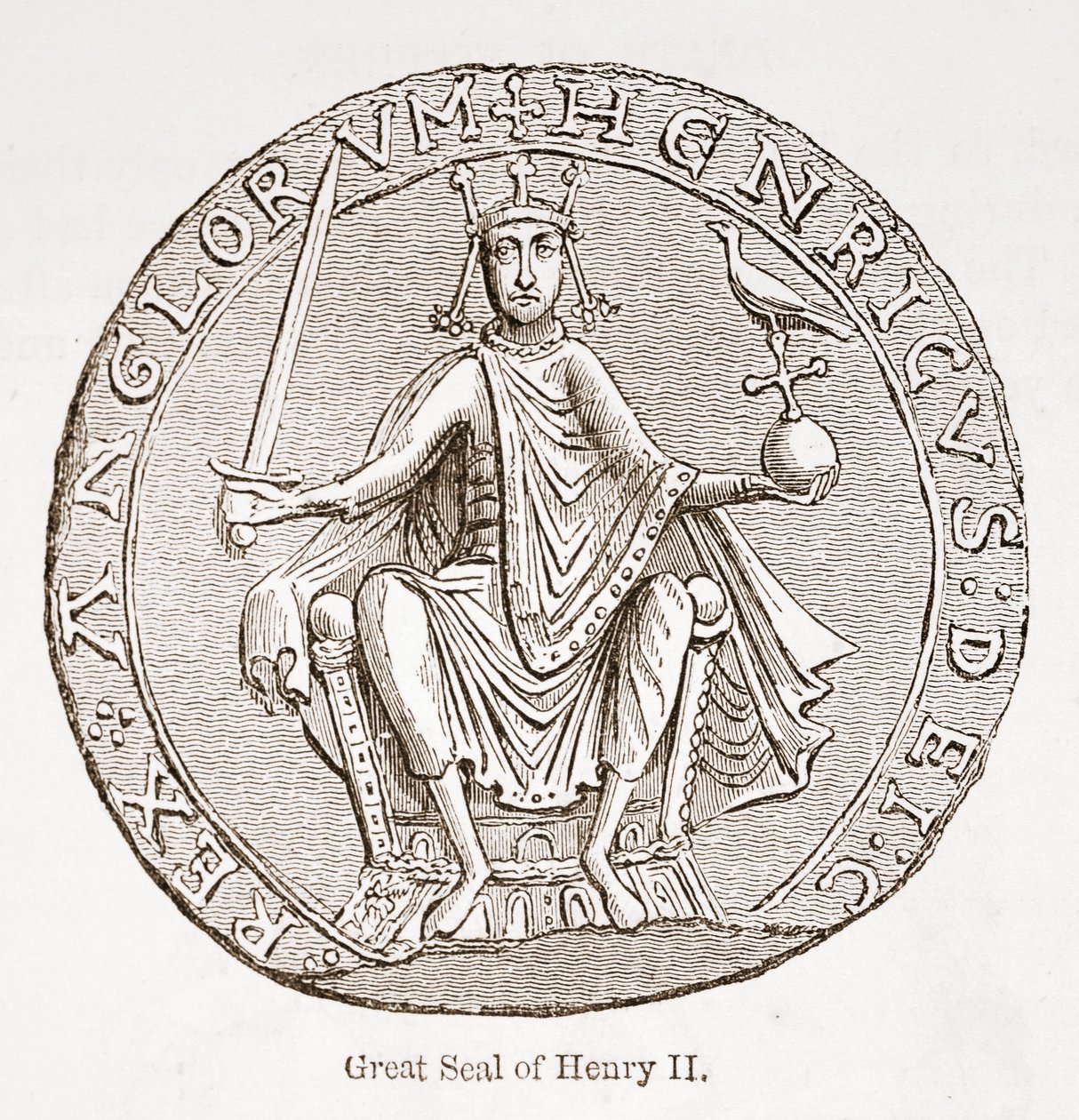 Grote zegel van Hendrik II door English School