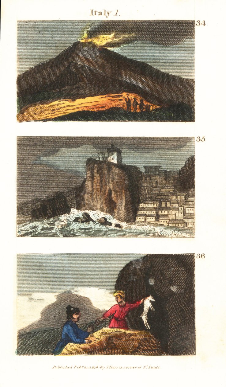 Historische uitzichten van Italië door English School