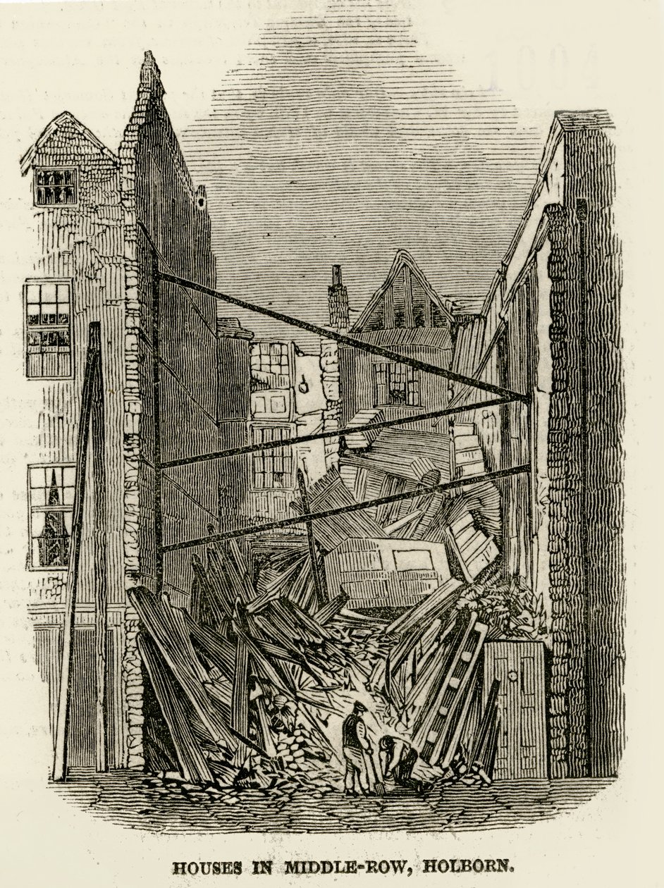 Huizen in Middle-Row Holborn door English School