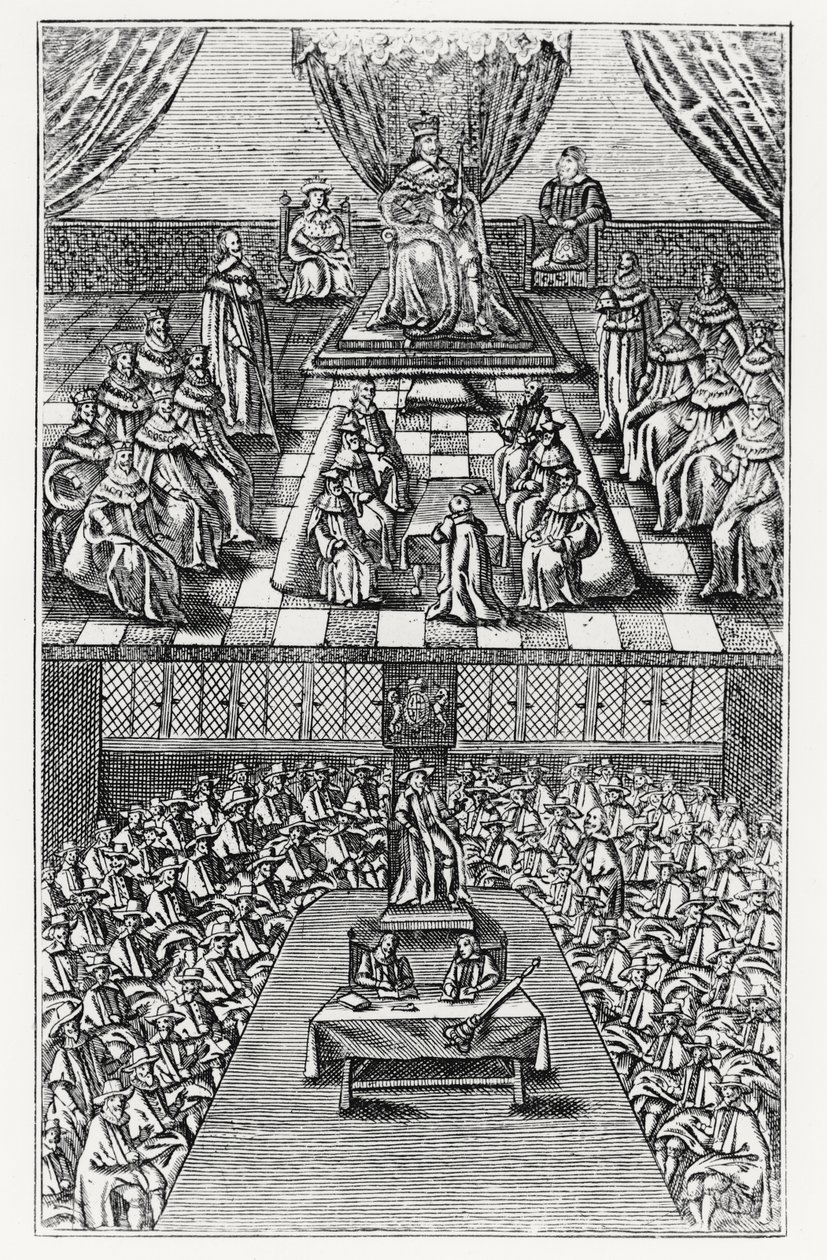 Houses of Parliament in 1640 door English School