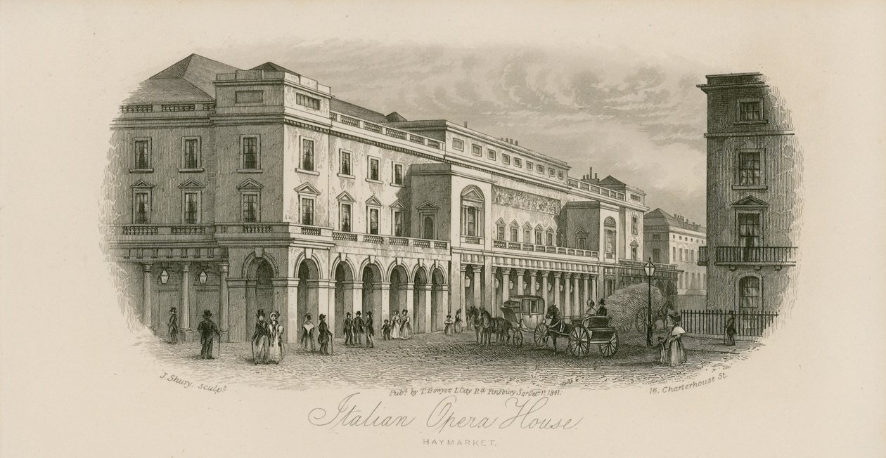 Italiaanse Opera House, Haymarket, Londen door English School