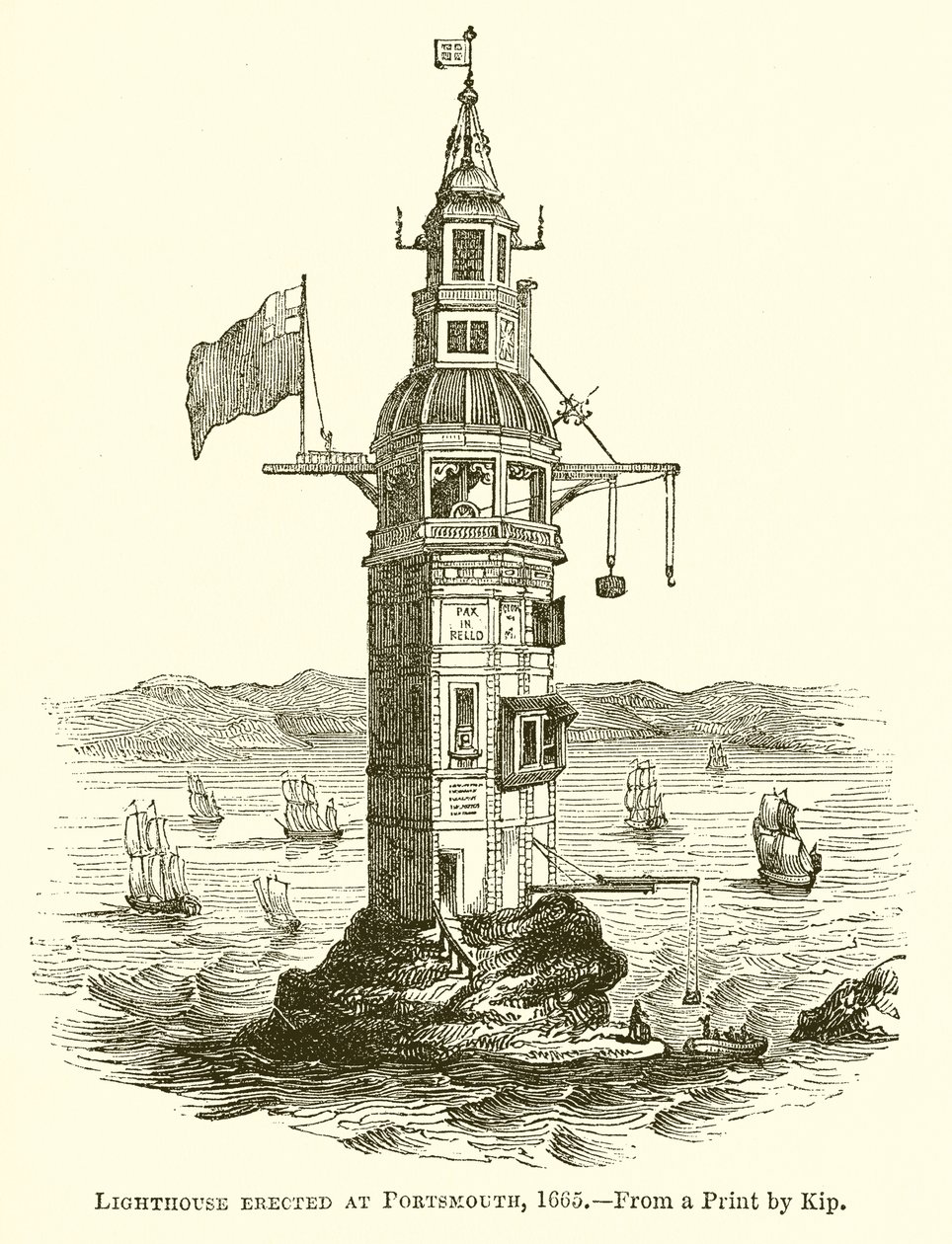 Vuurtoren opgericht in Portsmouth, 1665 door English School