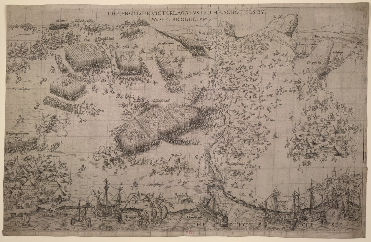 Maps.C.C.5.a.409 De Slag bij Pinkie, c.1547-48 door English School