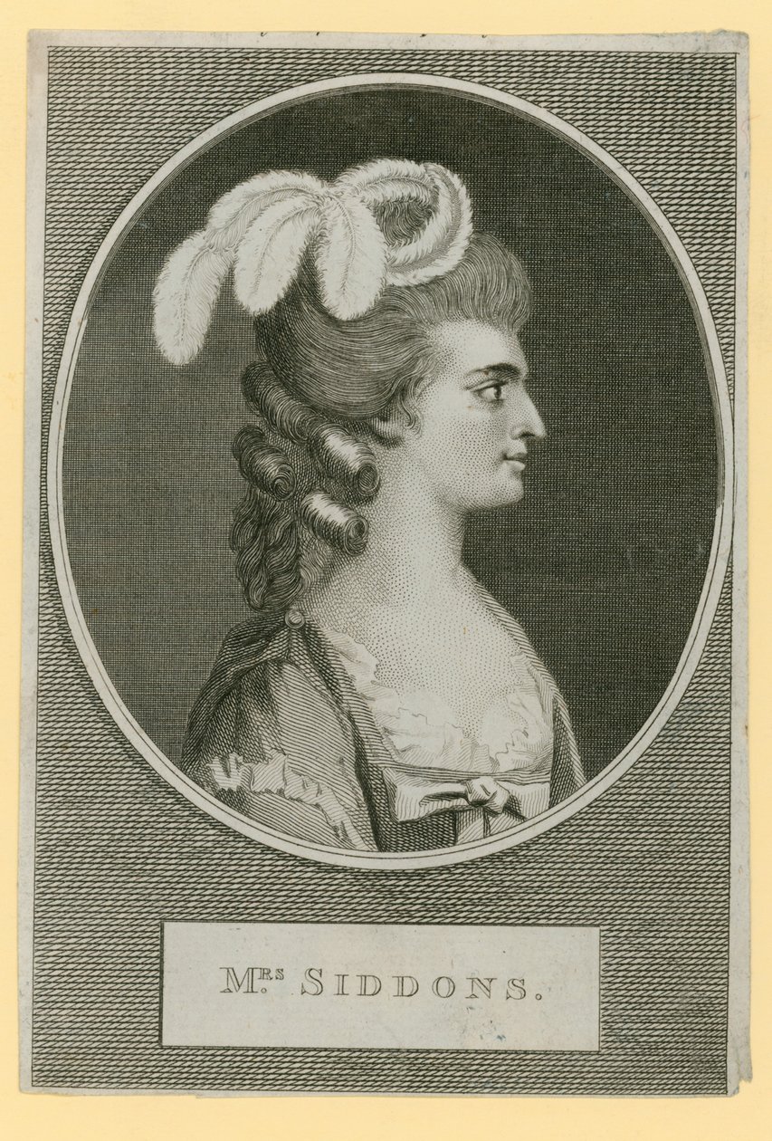 Mevrouw Sarah Siddons, actrice door English School